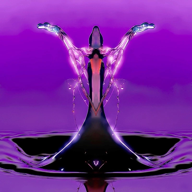purple water droplet